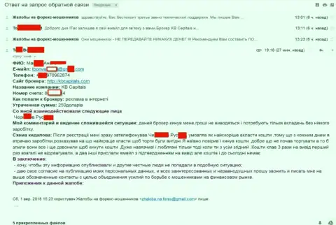 КБ Капитал обманули forex игрока на 250 долларов - КУХНЯ НА ФОРЕКС !!!